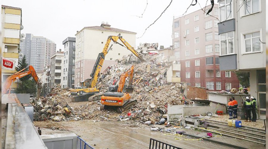 Kartal'da riskli binalar y�k�l�yor