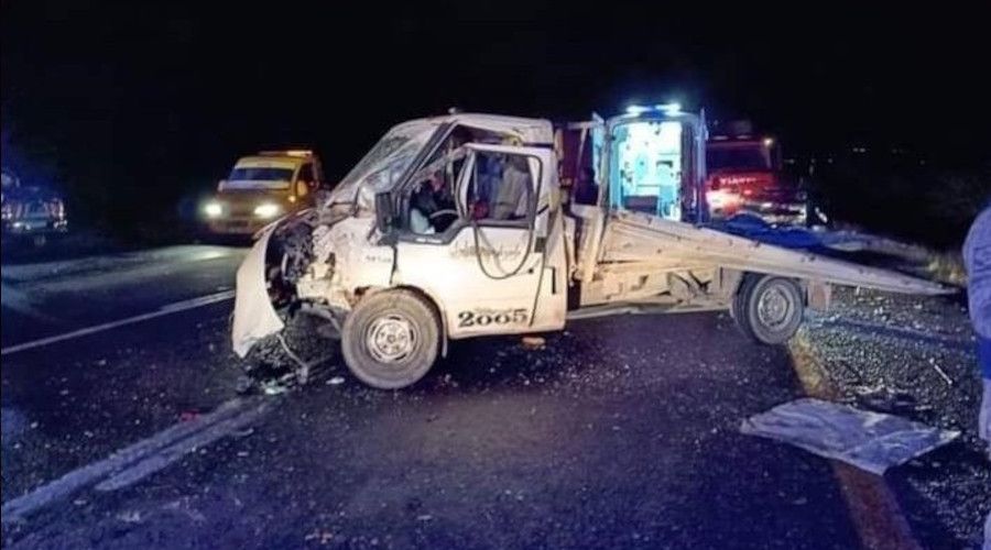 Kazada yola savrulan onlarca tavuk telef oldu