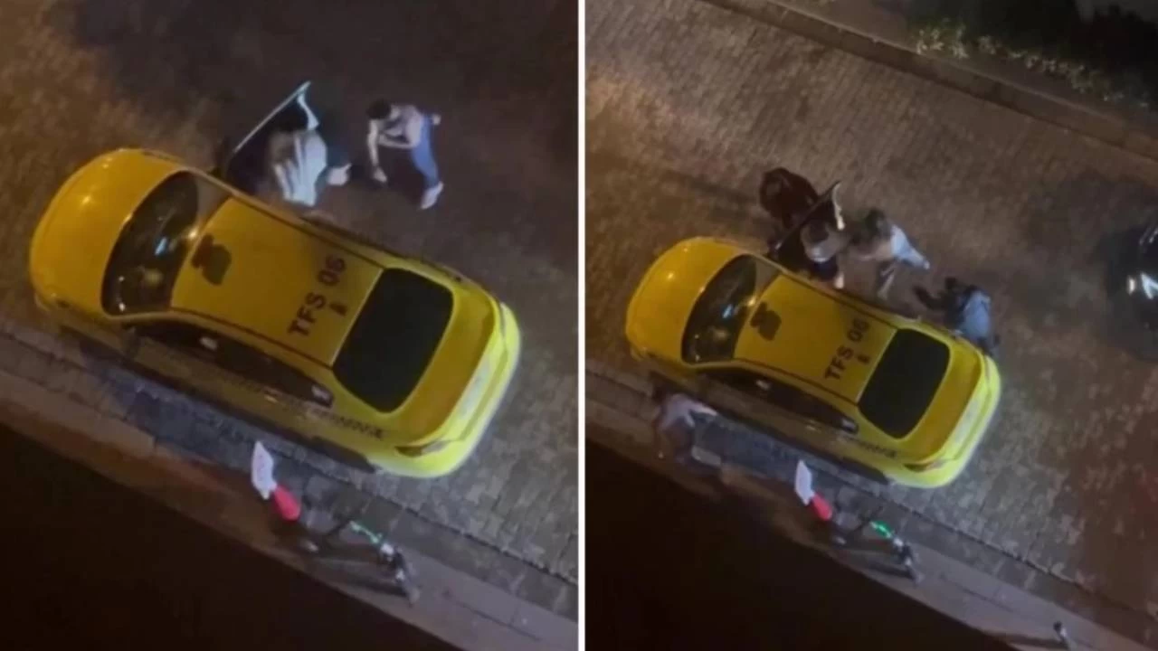 K�z karde�ini darbederek zorla taksiye bindirdi