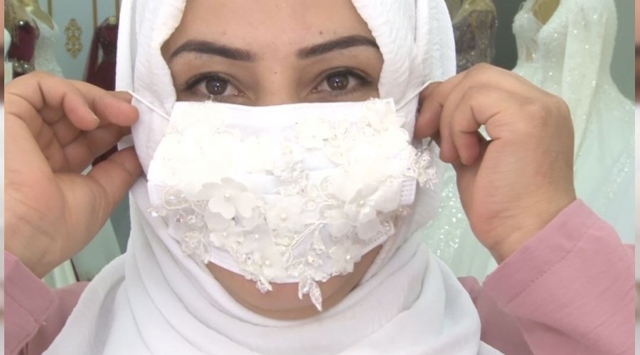 Maske kombinli gelinlik modası