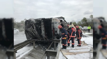 Otoyol savaş alanına döndü