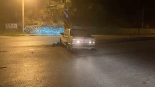 Polisten kaçan alkollü sürücü kaza yaptı