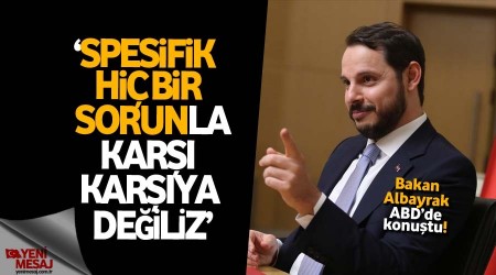'Spesifik hiç bir sorunla karşı karşıya değiliz'