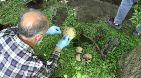 Su patlağı için yapılan kazıda insan kemikleri ortaya çıktı