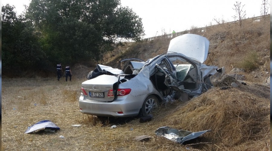 Tarlaya düşen otomobilin sürücüsü hayatını kaybetti