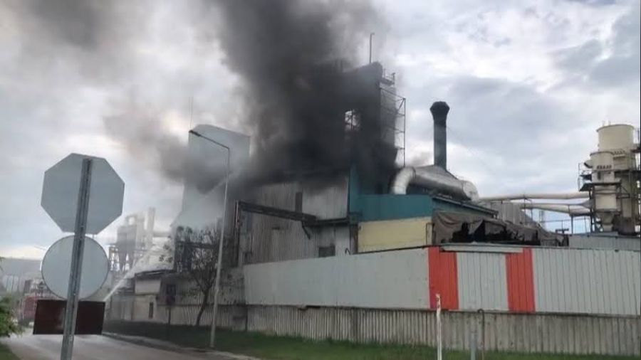 Tekirdağ'da kereste fabrikasında yangın
