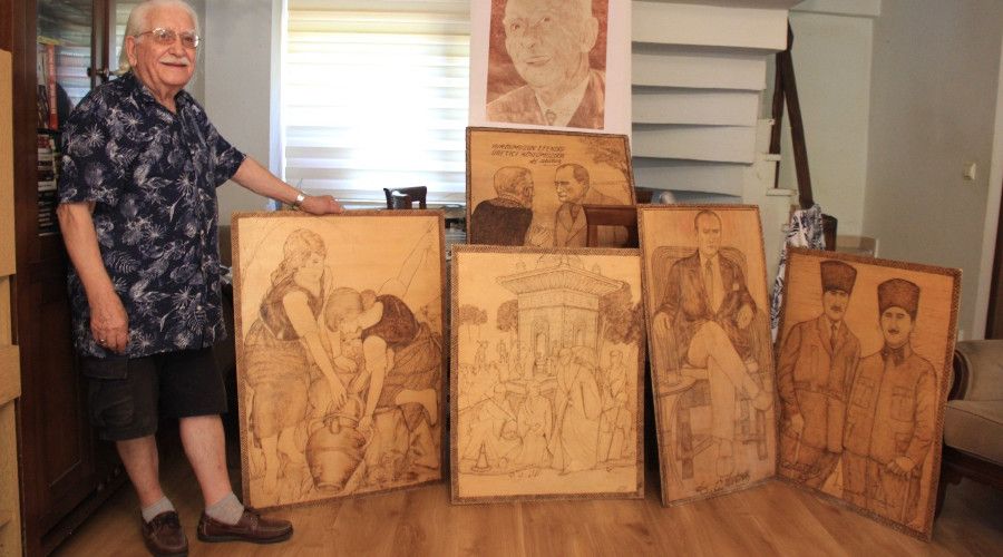 1 bu�uk milyon ka��d� yap��t�rarak resim yapt�