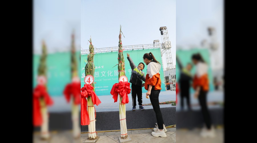 2.53 metre boyunda ye�il so�an yeti�tirdi