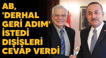 AB, 'Derhal geri adım' istedi, Dışişleri cevap verdi