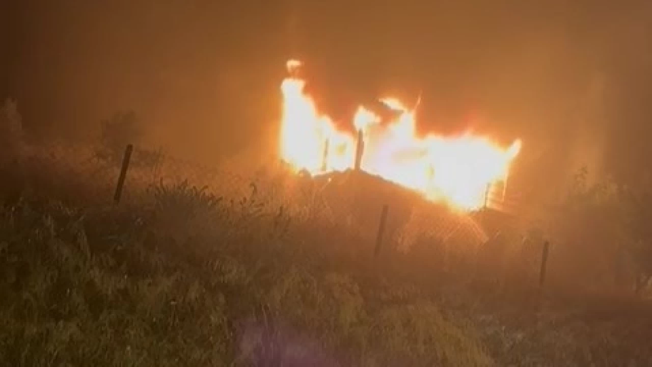 Adana'da u�runa cinayet i�lenen ev kundakland�