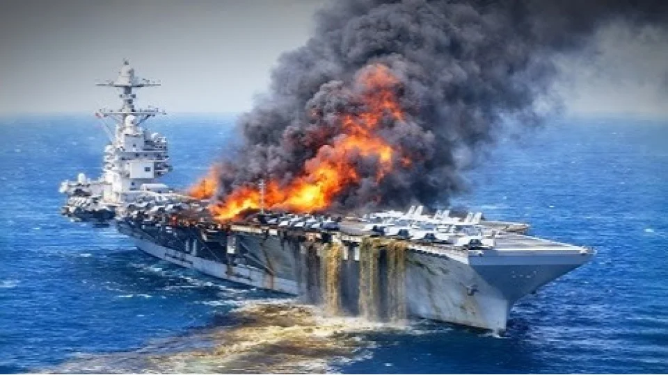 A��r yaral� Gerald R. Ford, onar�m �al��malar� i�in H�rvatistan'da