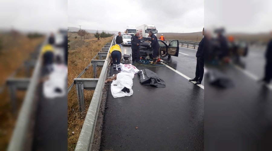 Aniden duran araca TIR çaptı 3 ÖLÜ