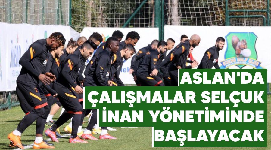 Aslan'da çalışmalar Selçuk İnan yönetiminde başlayacak