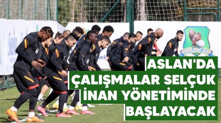 Aslan'da çalışmalar Selçuk İnan yönetiminde başlayacak