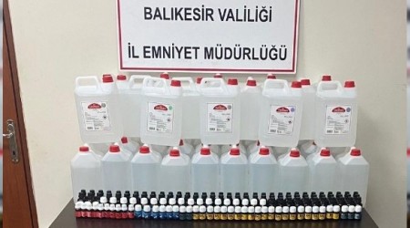 Balıkesir'de sahte içki operasyonunda 2 tutuklama