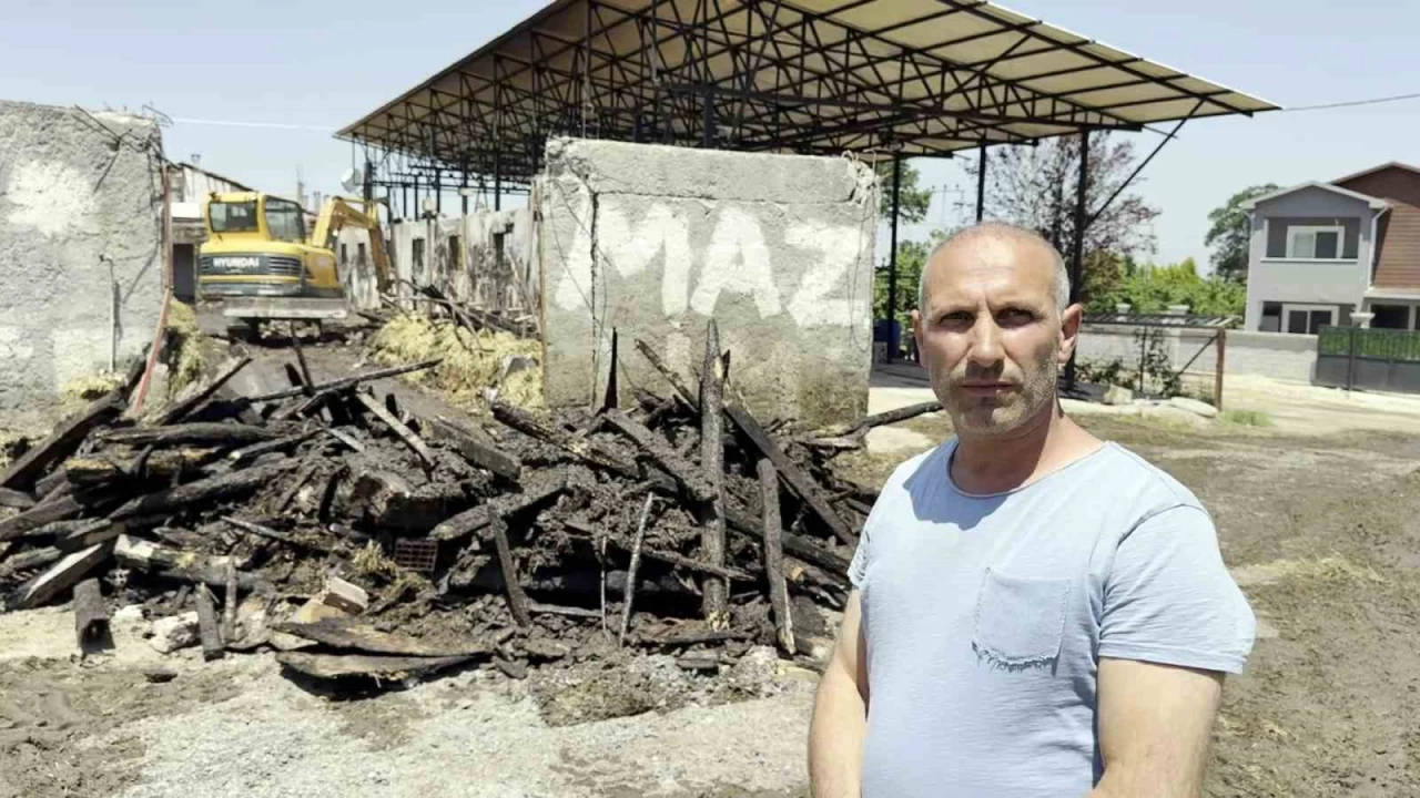 Bayrama iki gün kala çıkan yangında kurbanlıklar telef oldu