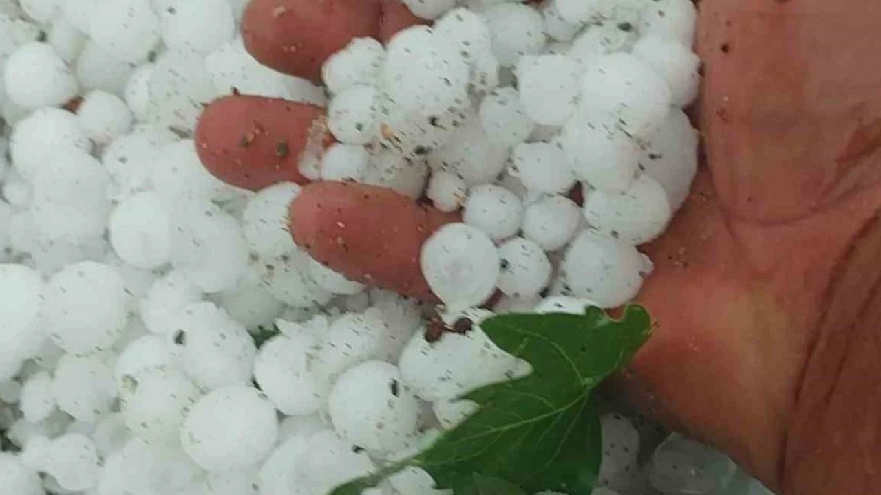 Bilecik'te ceviz büyüklüğünde dolu yağdı