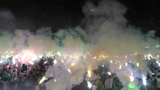 Byle kutlama grlmedi, Bursasporlu binlerce taraftar geceyi aydnlatt