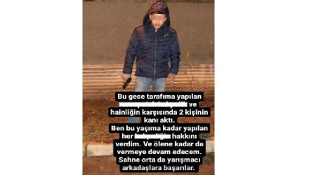 Cinayet zanlsndan kan donduran sosyal medya paylam