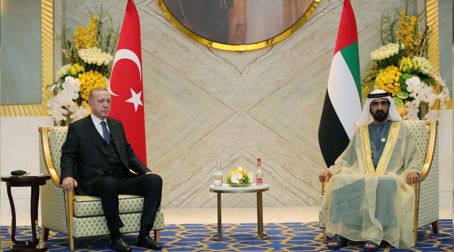 Cumhurbaşkanı Erdoğan, Dubai Emiri Maktum'la görüştü