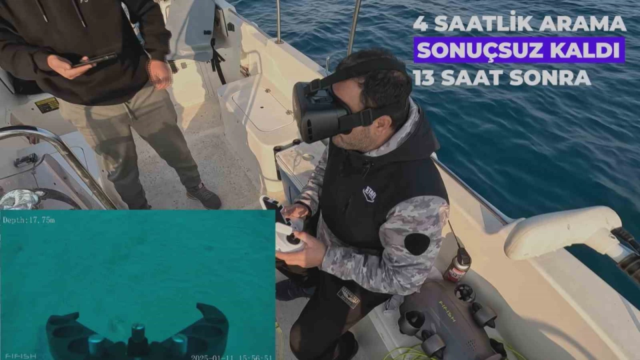 Denize Düşen 107 Bin TL'lik telefonu sualtı dronu ile çıkarttı