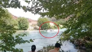 Dicle Nehri'nde mahsur kalan 10 kiilik aile kurtarld