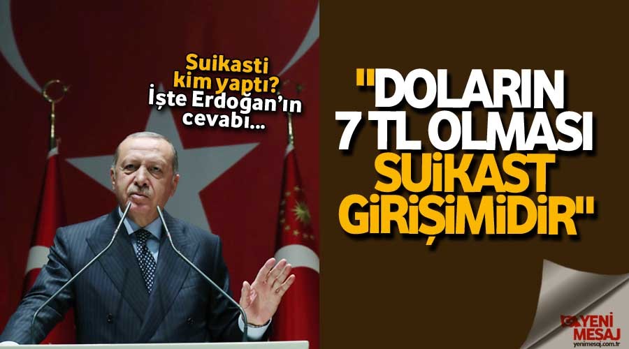 "Doların 7 TL olması suikast girişimidir"