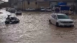 Gaziantep'te dolu ve sa�anak etkili oldu