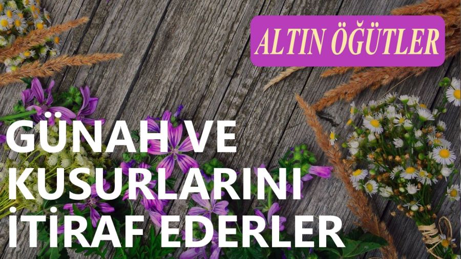 Gnah ve kusurlarn itiraf ederler