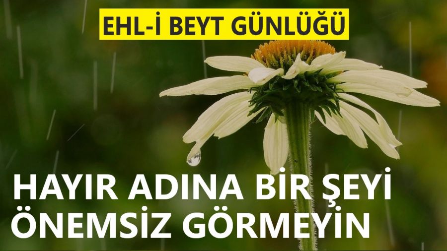 �Hay�rdan bir �eyi �nemsiz g�rmeyin�