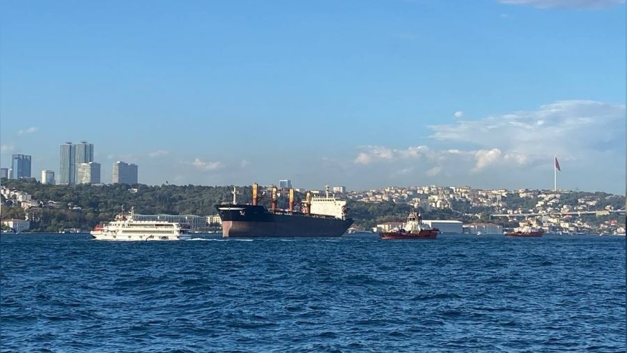 İstanbul Boğazı'nda kuru yük gemisi arıza yaptı