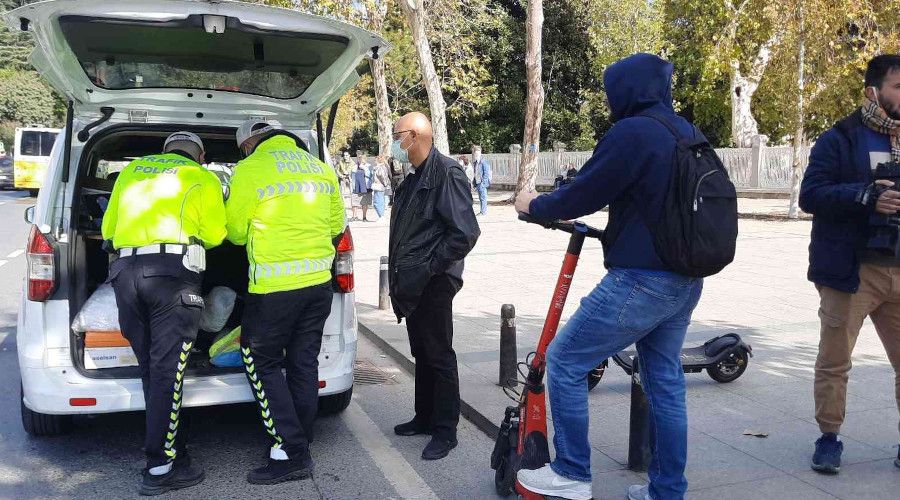 stanbul'da elektrikli scooter denetimi