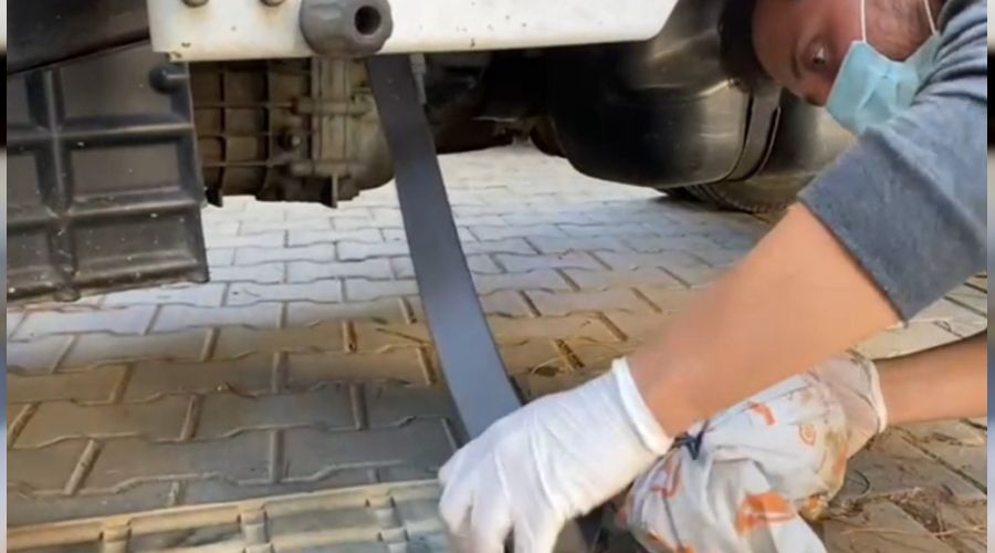 Kamyonetin aküsünden uyuşturucu çıktı