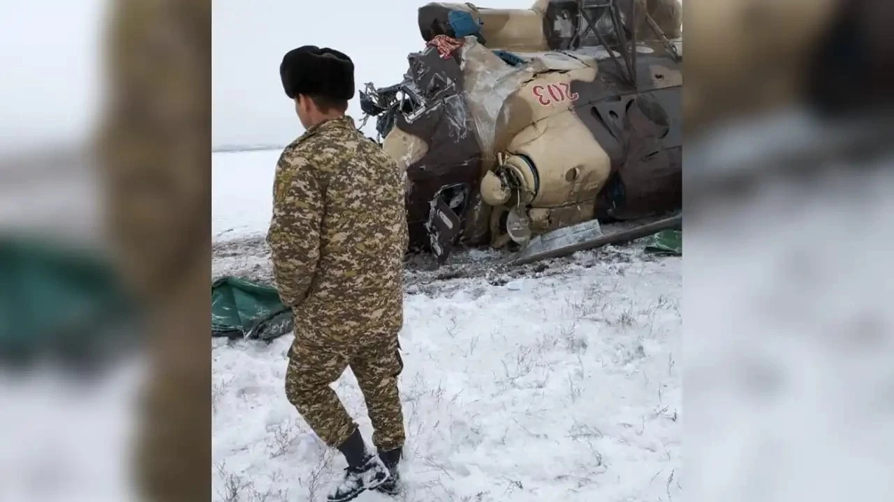 Kırgızistan'da askeri helikopter düştü: 1 kişi öldü, 8 kişi yaralandı