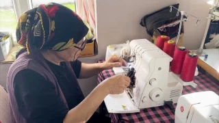 Kırkkepenekli'de kadınlar dikişle üretime katılıyor