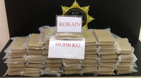 Mersin Limannda 60 kilo kokain ele geirildi