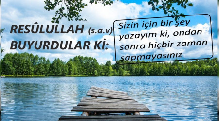 O'nun hilafeti kayda geçecekti