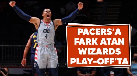 Pacers'a fark atan Wizards, play-off'ta