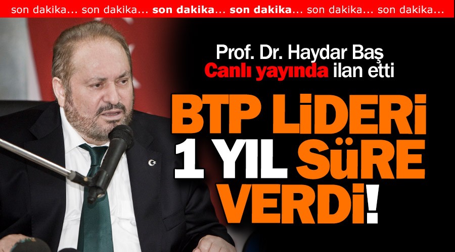Prof. Dr. Haydar Ba� 1 y�l s�re verdi!