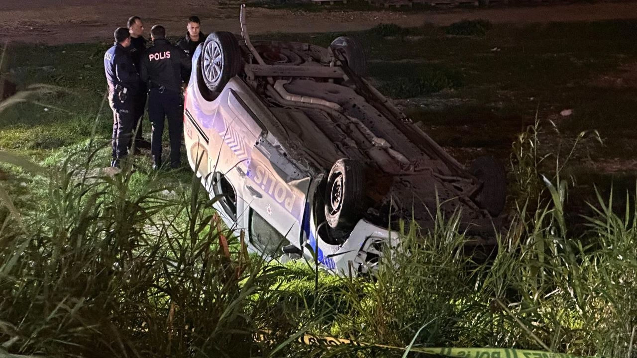 �arampole devrilen polis arac�ndaki 3 polis yaraland�