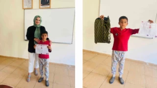 Sason'da okulun tek rencisi karne heyecan yaad
