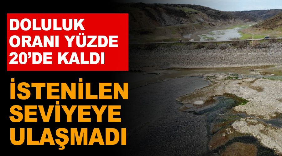 Sazlıdere Barajı yağmurlardan nasibini alamadı