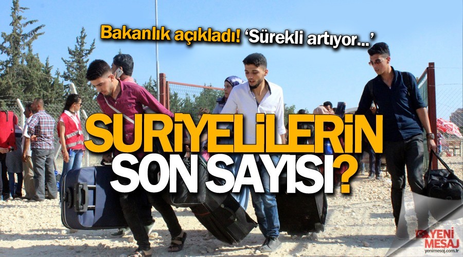 Suriyeli say�s� 3.6 milyonu a�t�