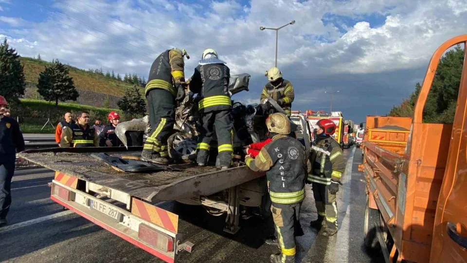 TEM'de t�r devrildi facia ya�and�!