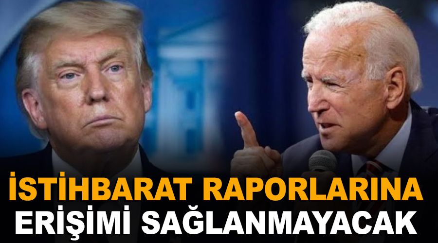 'Trump'�n istihbarat brifinglerine eri�imi olmayacak'