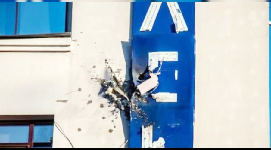 Ukrayna'da bir TV'ye bombal saldr