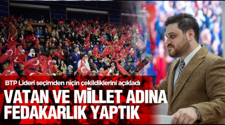 'Vatan ve millet adına fedakarlık yaptık'
