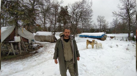 Yaylada mahsur kalan aile kurtarld