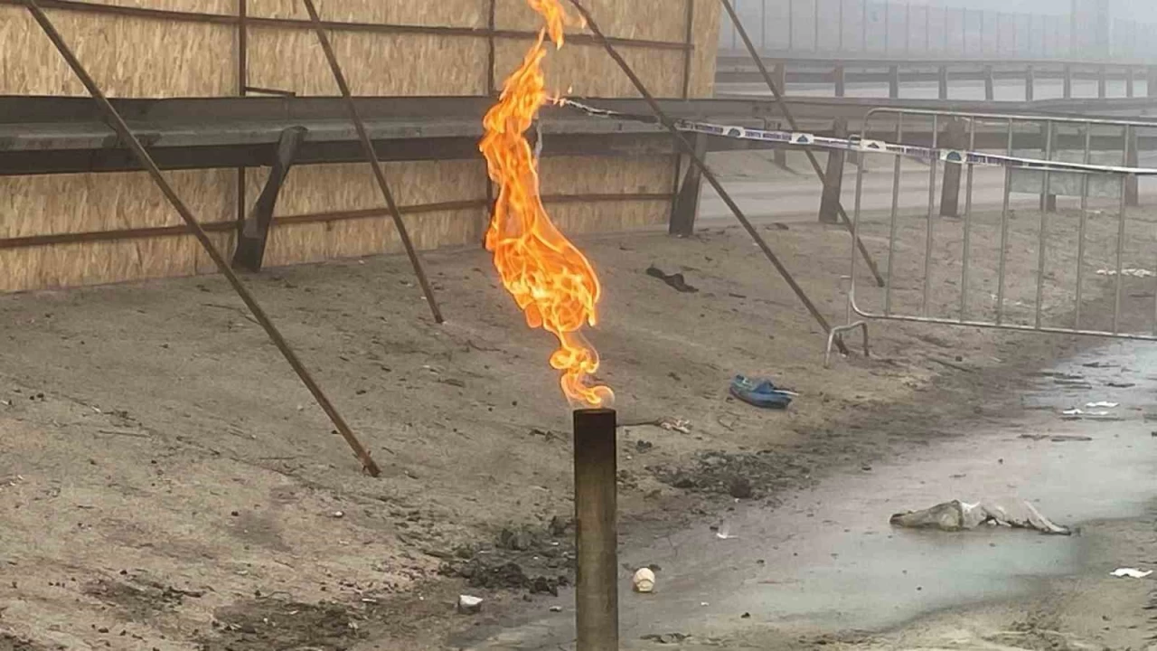 5 g�nd�r yanan gaz�n �evresi betonla kapat�ld�