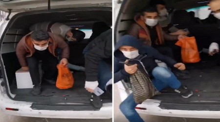 5 kişilik araçtan 15 kişi çıktı